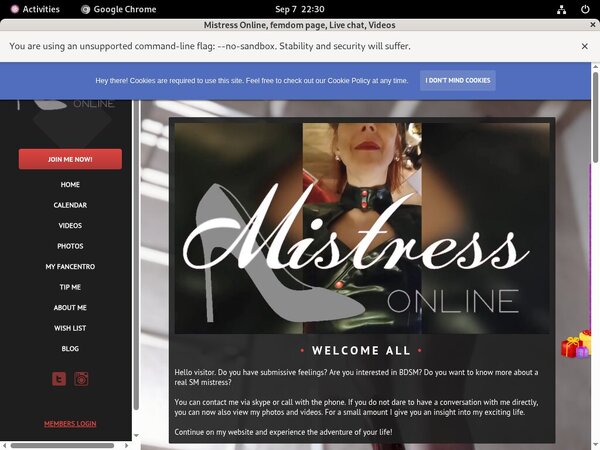 Contas Premium Mistressonline