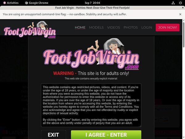 Foot Job Virgin 3 Day Trial
