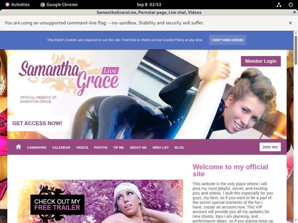 Free SamanthaGraceLive Videos