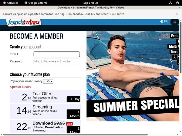 French-twinks.com Membership Account