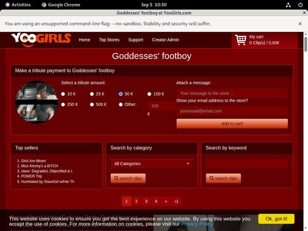 Goddesses Footboy Discount 2018