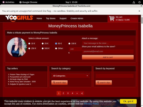 Isabell Moneyprincess Promo