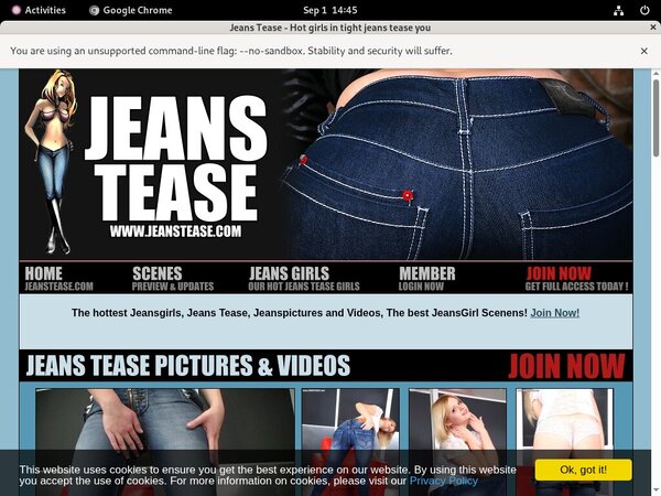 Login Jeanstease.com Free