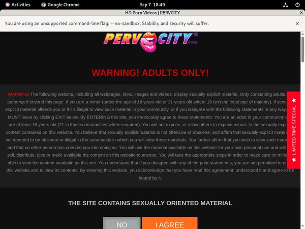 Pervcity.com Network Login