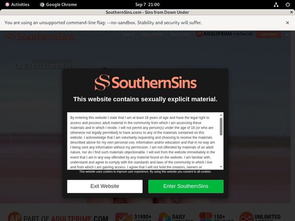 Southern Sins Make Account