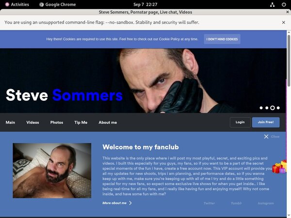 Steve Sommers Login Info