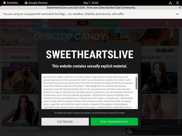 Sweetheartslive.com Discount Password