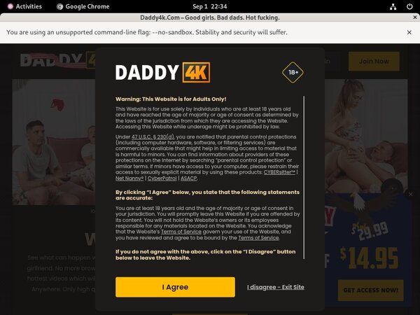 Daddy 4k Sign Up Form