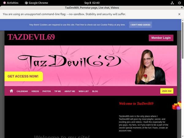 Tazdevil69.modelcentro.com Free Access
